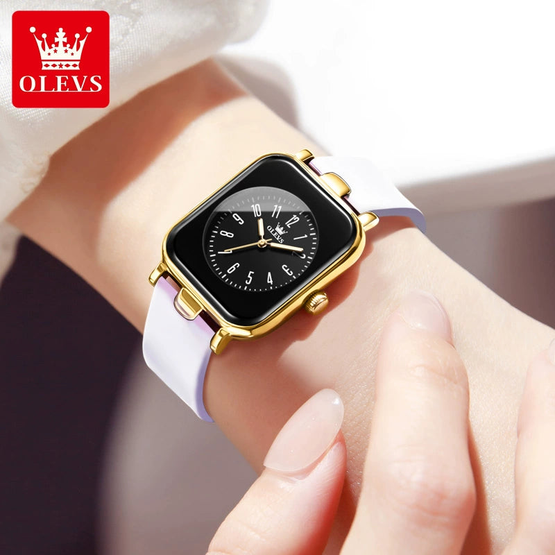 Switzerland 2025 New Arrival Digital Watch Women's Waterproof Luminous Genuine Goods Brand Name Niche Style Light Luxury Temperament Small Square Watch