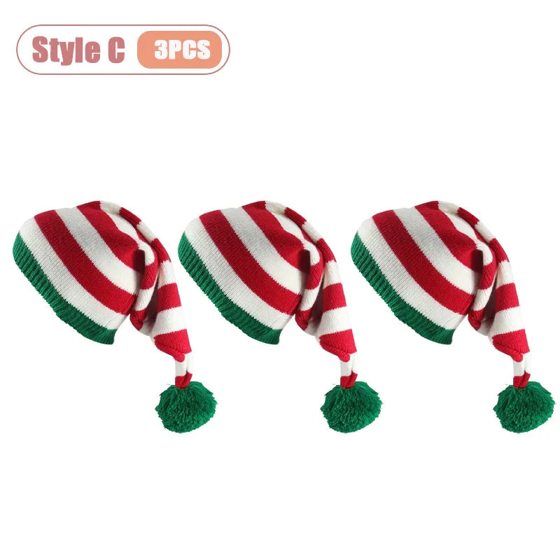 Christmas Hat Santa Costume Style Festive Beanie for Outdoor Activities Holiday Party Decoration and Christmas Gifts for Family