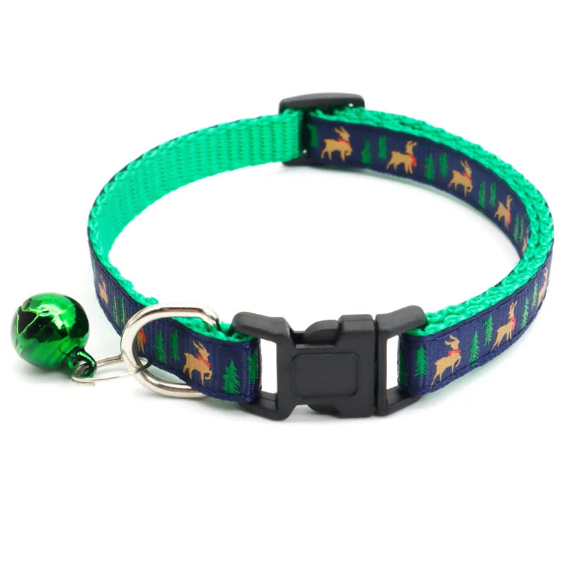 Christmas Safety Buckle Dog Collar Snowflake Tree Christmas Pet Collar Adjustable Collar Cat Collar Pet Accessories Wholesale