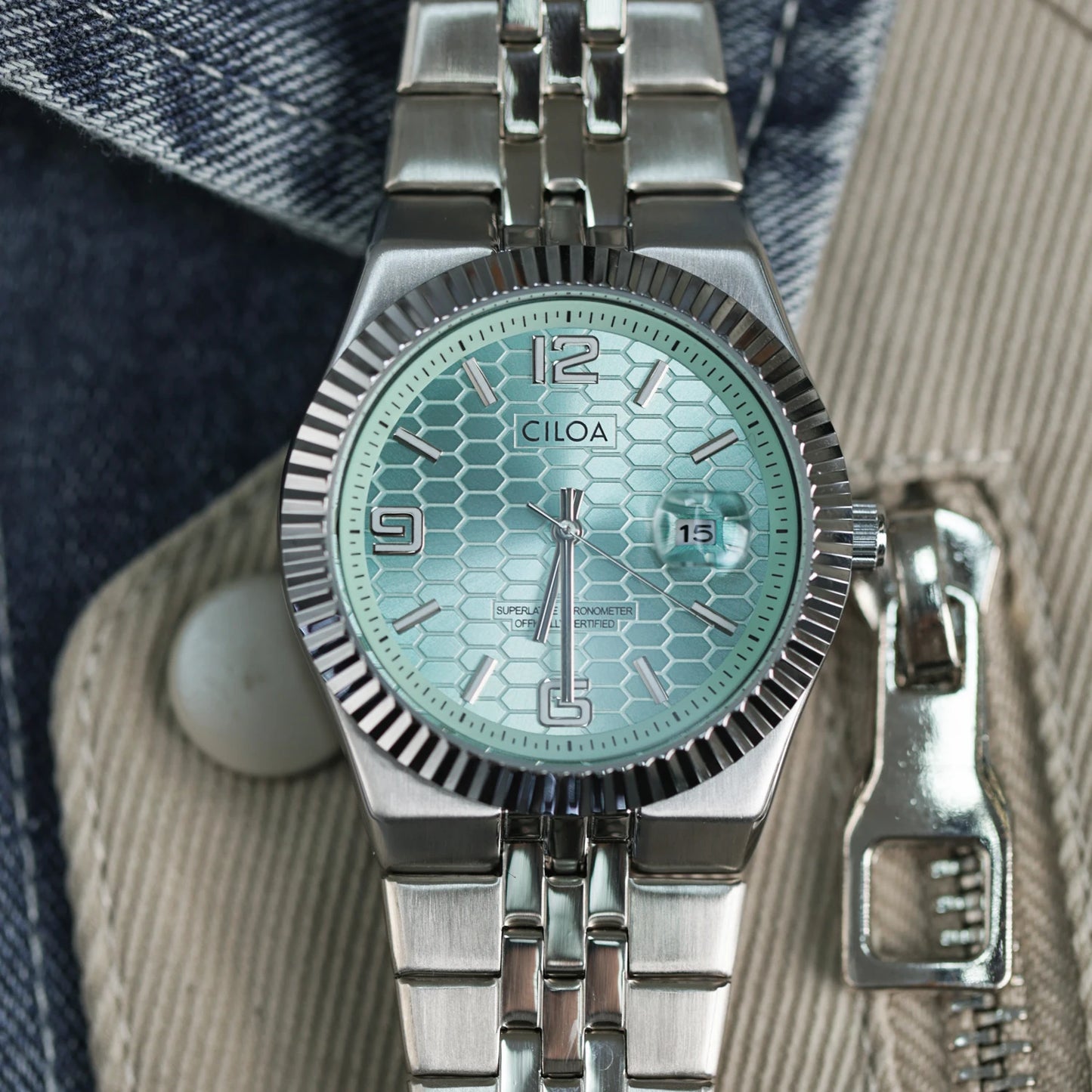 CILOA New Casual & Business Men's Stainless Steel Waterproof Quartz Watch