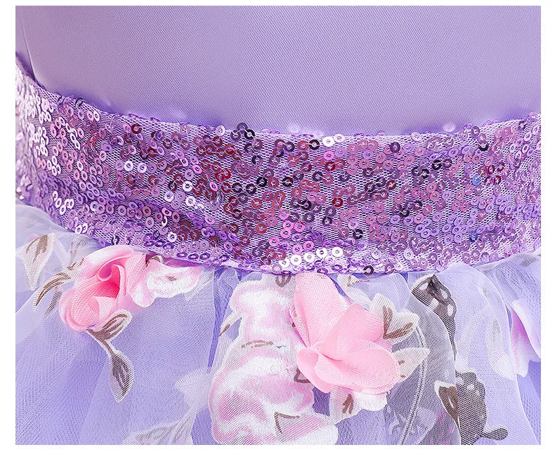 Flower Butterfly Baby Girls Dress 1 2 3 4 5 Years Summer Mesh Embroidery Little Princess Dress Christmas Party Gift Kids Clothes