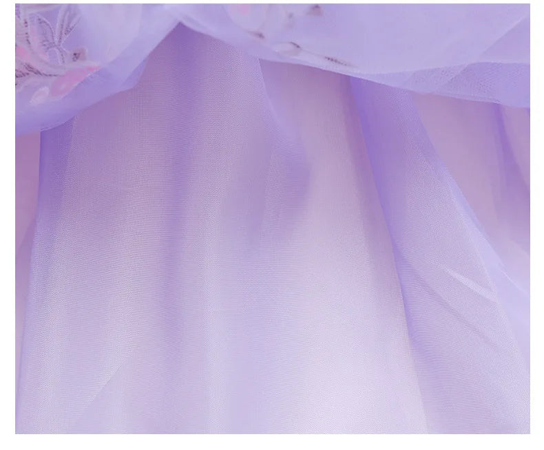 Flower Butterfly Baby Girls Dress 1 2 3 4 5 Years Summer Mesh Embroidery Little Princess Dress Christmas Party Gift Kids Clothes