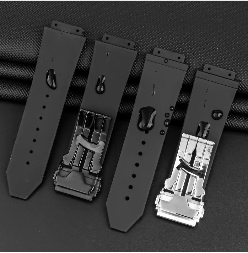 Suitable for Hengbao Watch Strap Men's Rubber Hublot Hengbao/Yuqi Big Bang Silicone Watch Strap 25 * 19mm