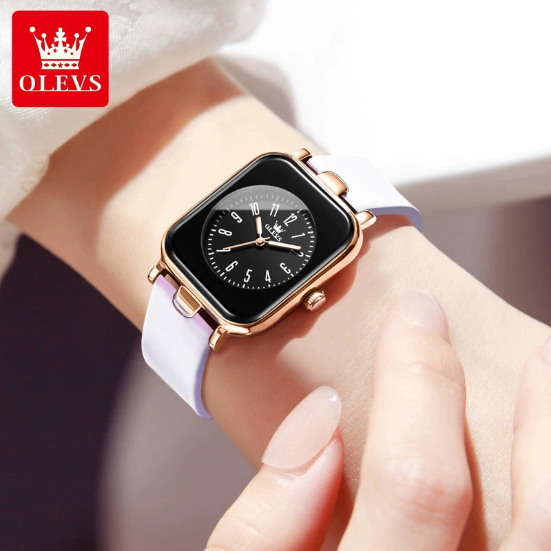 Switzerland 2025 New Arrival Digital Watch Women's Waterproof Luminous Genuine Goods Brand Name Niche Style Light Luxury Temperament Small Square Watch