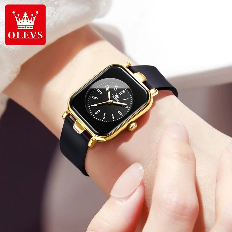 Switzerland 2025 New Arrival Digital Watch Women's Waterproof Luminous Genuine Goods Brand Name Niche Style Light Luxury Temperament Small Square Watch