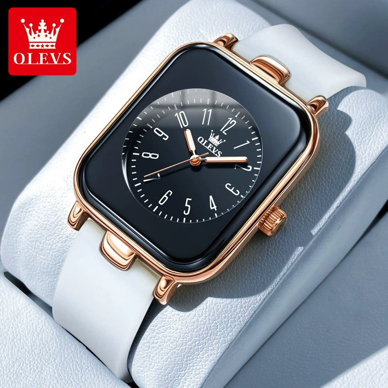 Switzerland 2025 New Arrival Digital Watch Women's Waterproof Luminous Genuine Goods Brand Name Niche Style Light Luxury Temperament Small Square Watch