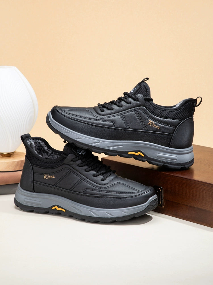 Traditional Beijing Cotton Shoes Men's Winter Fleece-lined Thickened Elderly Non Slip One Pedal Heattech Middle-Aged and Elderly Men Dad Shoes