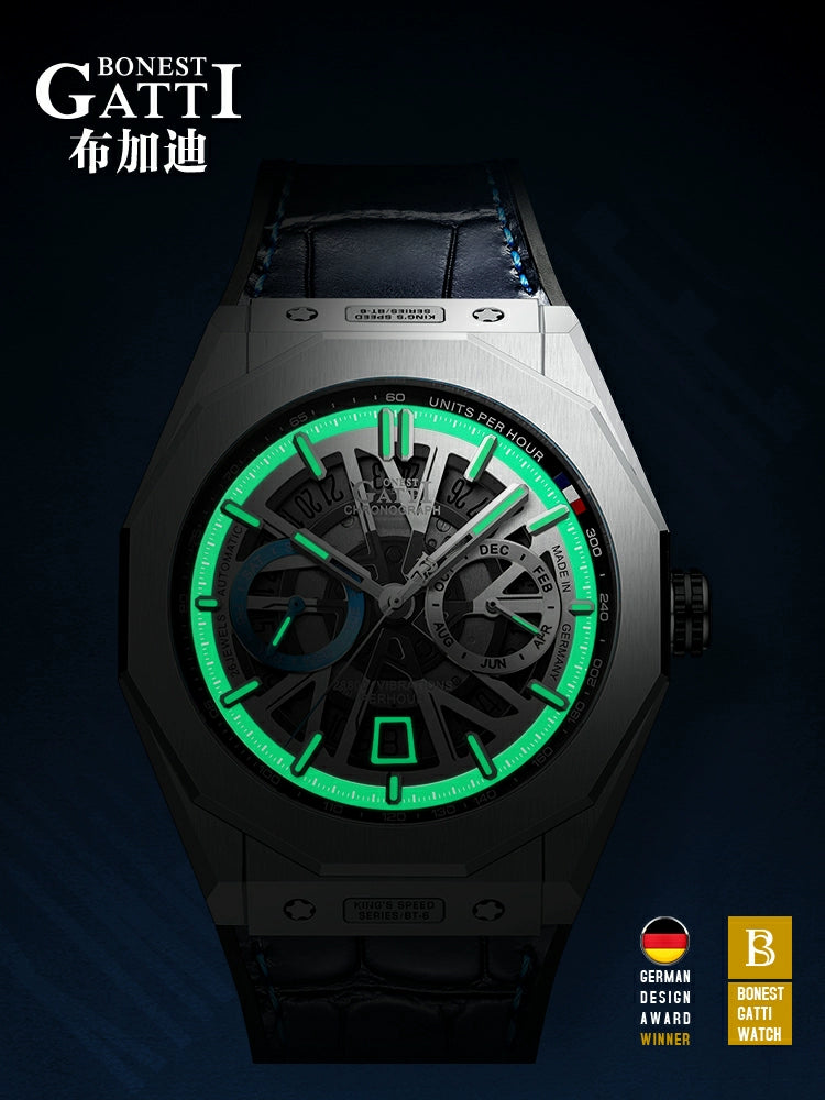 German Bugatti 2025 New Arrival Mingzheng Brand Automatic Mechanical Watch Men Multi-Functional Trendy Top 10