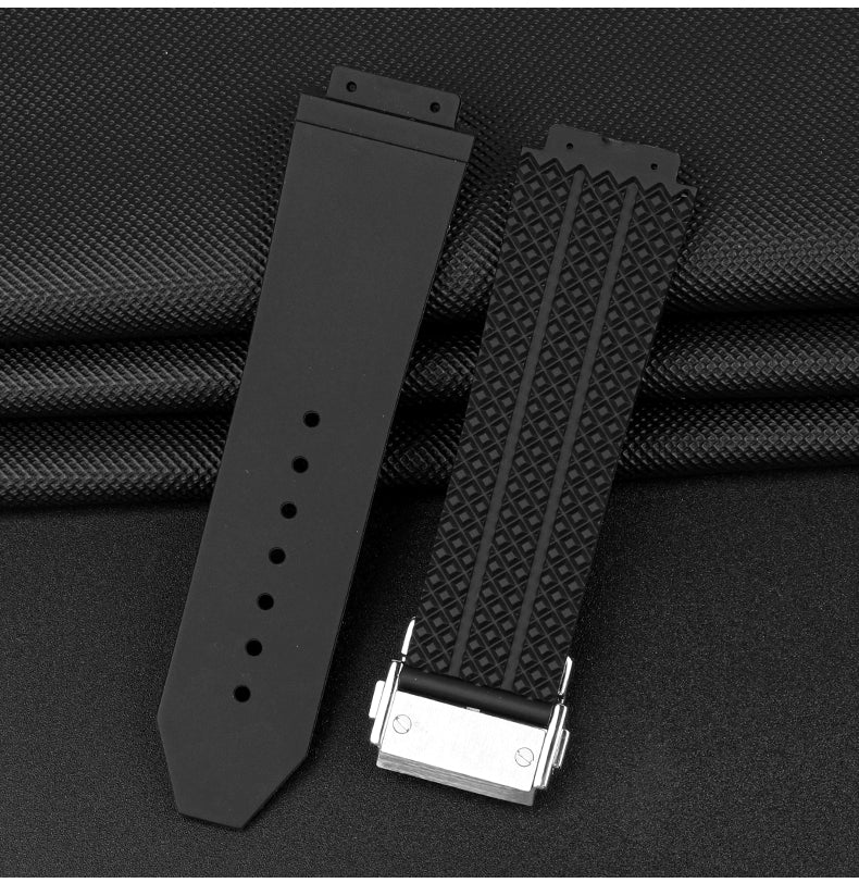 Suitable for Hengbao Watch Strap Men's Rubber Hublot Hengbao/Yuqi Big Bang Silicone Watch Strap 25 * 19mm