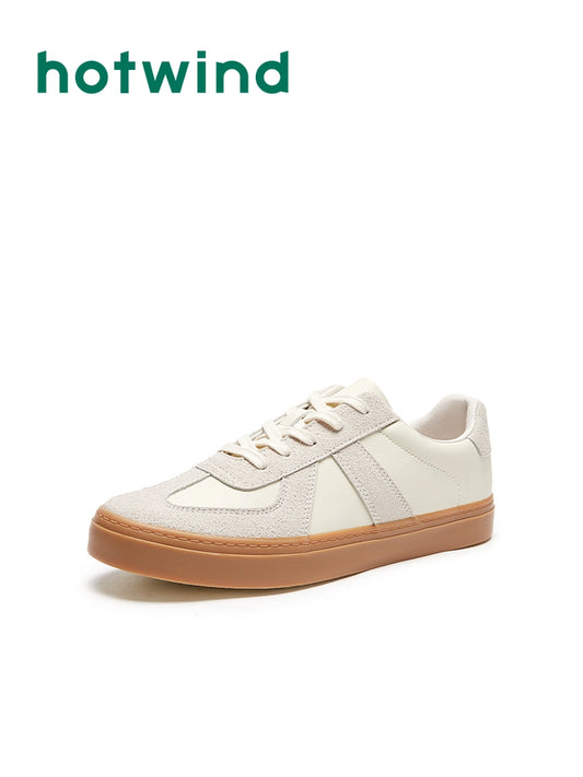 Hot Air Spring Fashion Casual Pure Color Lace up Men's Shoes