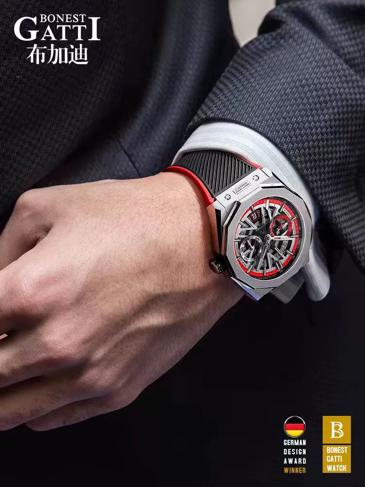 German Bugatti 2025 New Arrival Mingzheng Brand Automatic Mechanical Watch Men Multi-Functional Trendy Top 10