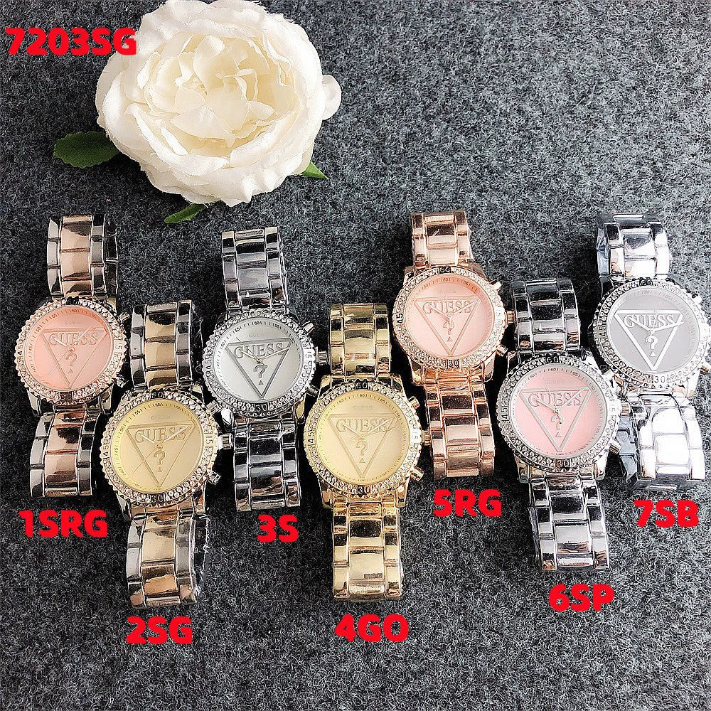 Women's Watch Light Luxury Minority Brand MK Student Watch Sport Inverted Triangle Brand Women's Watch Simple Rhinestone
