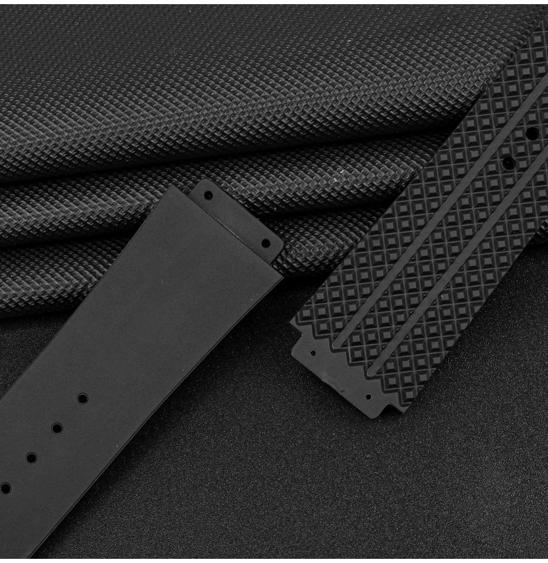 Suitable for Hengbao Watch Strap Men's Rubber Hublot Hengbao/Yuqi Big Bang Silicone Watch Strap 25 * 19mm