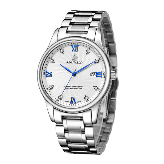 Crown Quartz Automatic Mechanical Man's and Woman's Watch Calendar Week Waterproof Luminous Watch Stainless Steel Classic Fashion