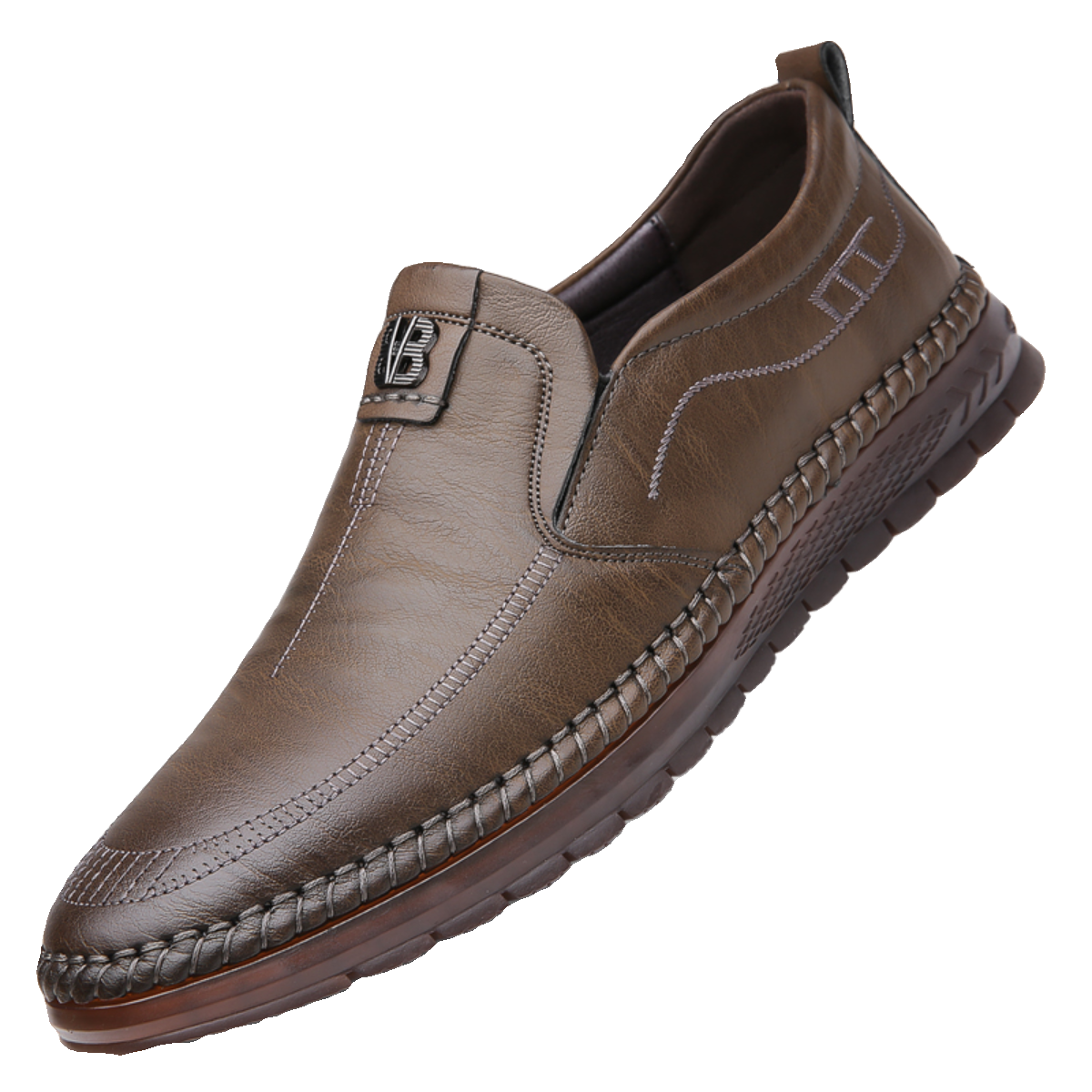 Men's Leather Shoes 2025 New Arrival Business Casual Shoes Genuine Leather Spring and Autumn Men's Shoes Soft Cowhide Gum-Rubber Outsole Middle-Aged Father Shoes