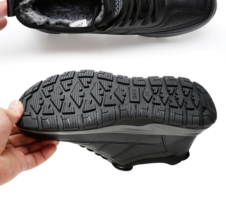 Traditional Beijing Cotton Shoes Men's Winter Fleece-lined Thickened Elderly Non Slip One Pedal Heattech Middle-Aged and Elderly Men Dad Shoes