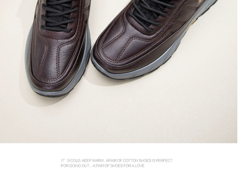 Traditional Beijing Cotton Shoes Men's Winter Fleece-lined Thickened Elderly Non Slip One Pedal Heattech Middle-Aged and Elderly Men Dad Shoes