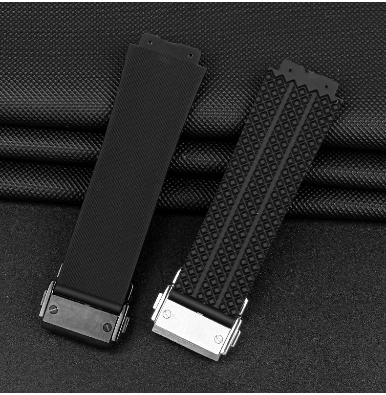 Suitable for Hengbao Watch Strap Men's Rubber Hublot Hengbao/Yuqi Big Bang Silicone Watch Strap 25 * 19mm