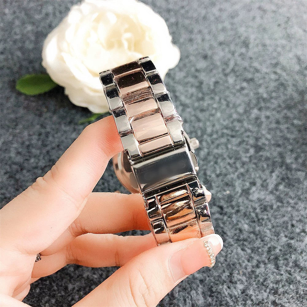 Women's Watch Light Luxury Minority Brand MK Student Watch Sport Inverted Triangle Brand Women's Watch Simple Rhinestone