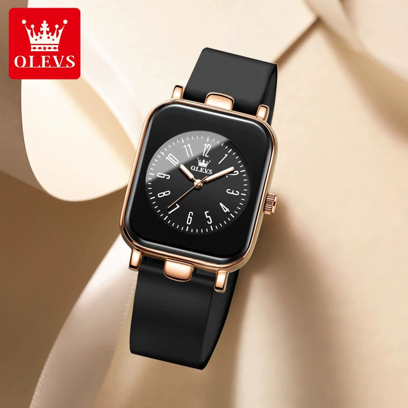 Switzerland 2025 New Arrival Digital Watch Women's Waterproof Luminous Genuine Goods Brand Name Niche Style Light Luxury Temperament Small Square Watch