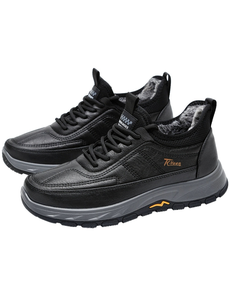 Traditional Beijing Cotton Shoes Men's Winter Fleece-lined Thickened Elderly Non Slip One Pedal Heattech Middle-Aged and Elderly Men Dad Shoes