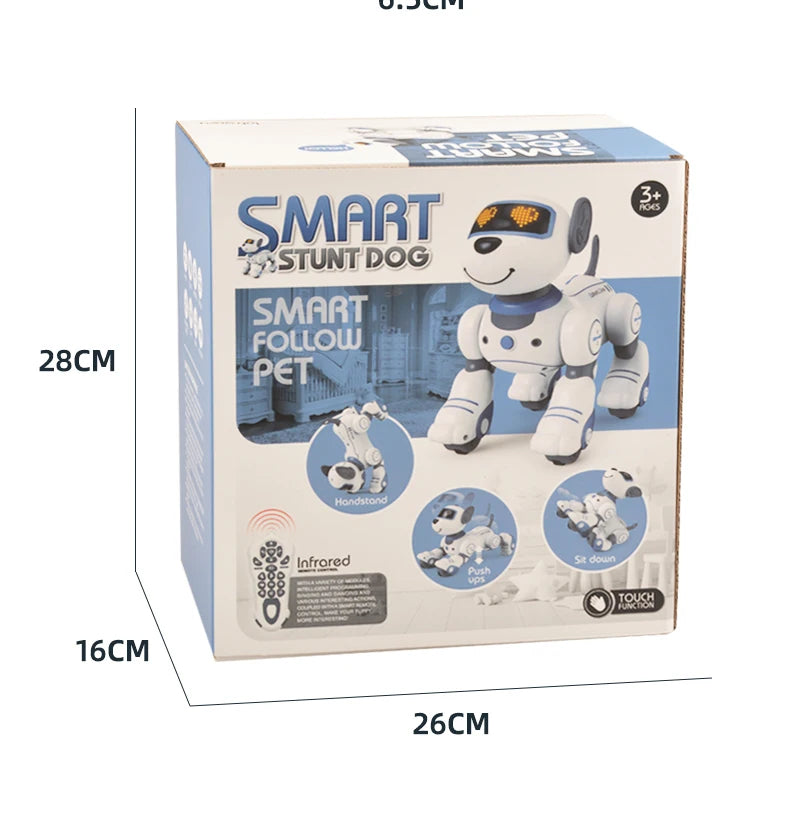 Intelligent Programming RC Robot Stunt Dog Electronic Walking Dancing Puppy Touch Sensing Remote Control Pet Dog Kids Boys Toys