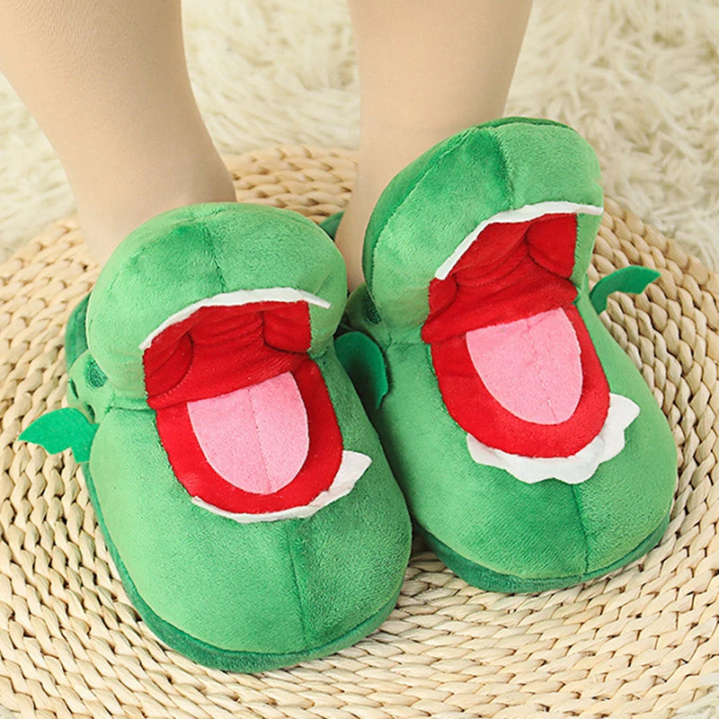 Cartoon Crocodile Cotton Slippers Moving Funny Walking with Open Mouth and Dancing Warm Comfortable Christmas Gift Kids Girl Boy