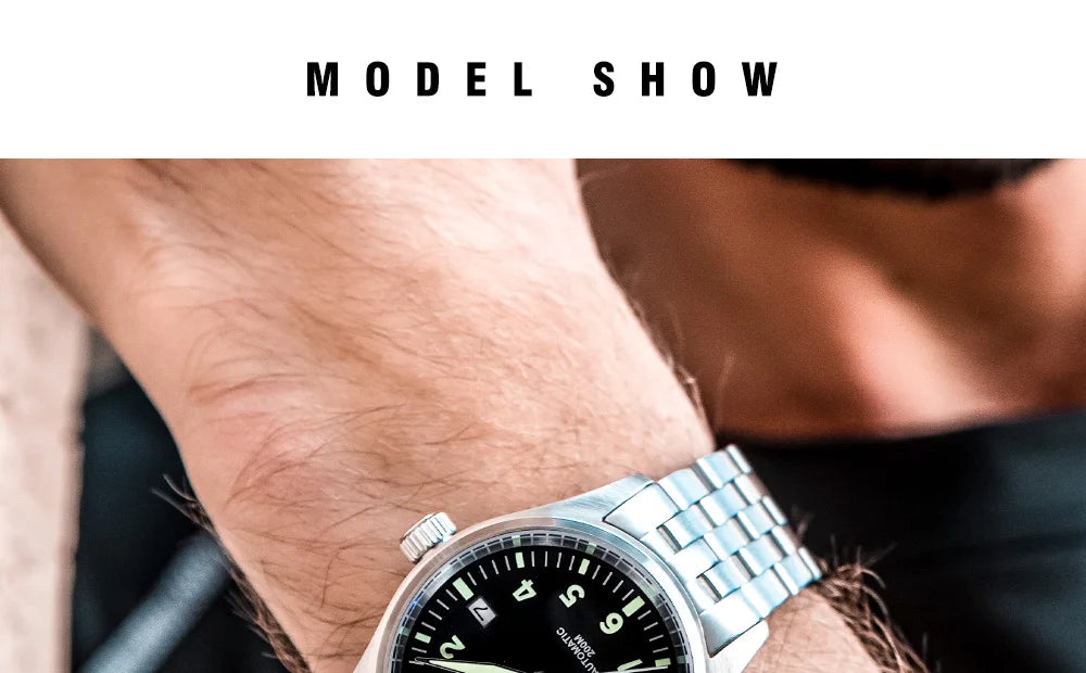 ADDIESDIVE Watches For Men Luxury Business Leisure Automatic Mechanical Men's Watch Fluorescent Waterproof 8215 316L Stainless