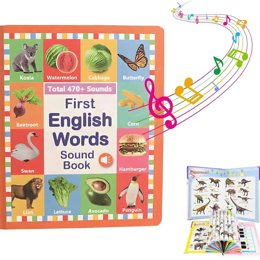 0-6 Year Old Vocabulary Reading Points English Version With Sound Early Childhood Natural English Enlightenment Speech Book