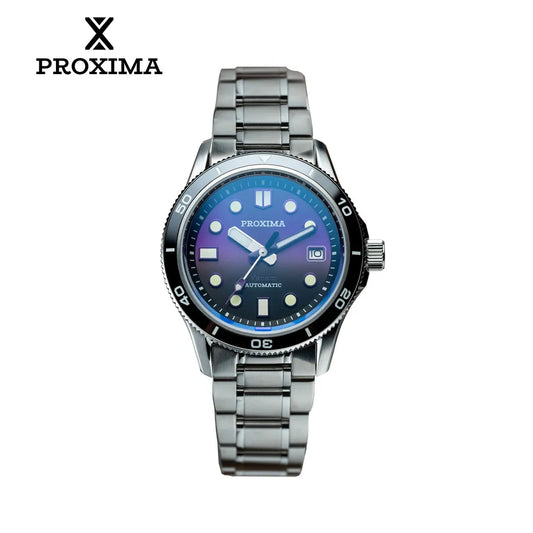 Proxima PX1747 39mm Men Mechanical Watches C3 BGW9 Sunburst Dial Sapphire Glass Automatic Watch Ceramic Bezel 10Bar Luminous