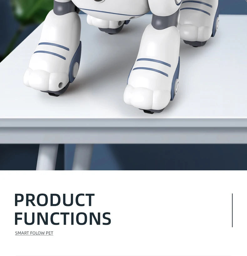 Intelligent Programming RC Robot Stunt Dog Electronic Walking Dancing Puppy Touch Sensing Remote Control Pet Dog Kids Boys Toys