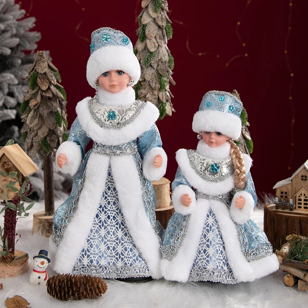 New Year Christmas Santa Claus Doll Figurine For Home Decor Accessories Navidad Tree Ornaments 40/30cm Big Standing Figure 2024