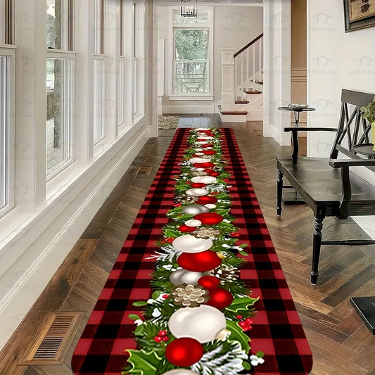 VIKAMA Christmas decoration long Hallway Rug Kitchen Rug soft bedroom carpet Rug Live Room  door mat Home Decoration