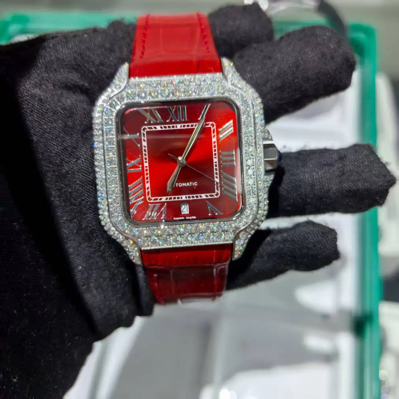 Vvs Moissanite Diamond Watch Hip Hop Top Luxury Iced Out Watch Pass Diamond Tester Vvs Moissanite Diamond Watch for Men