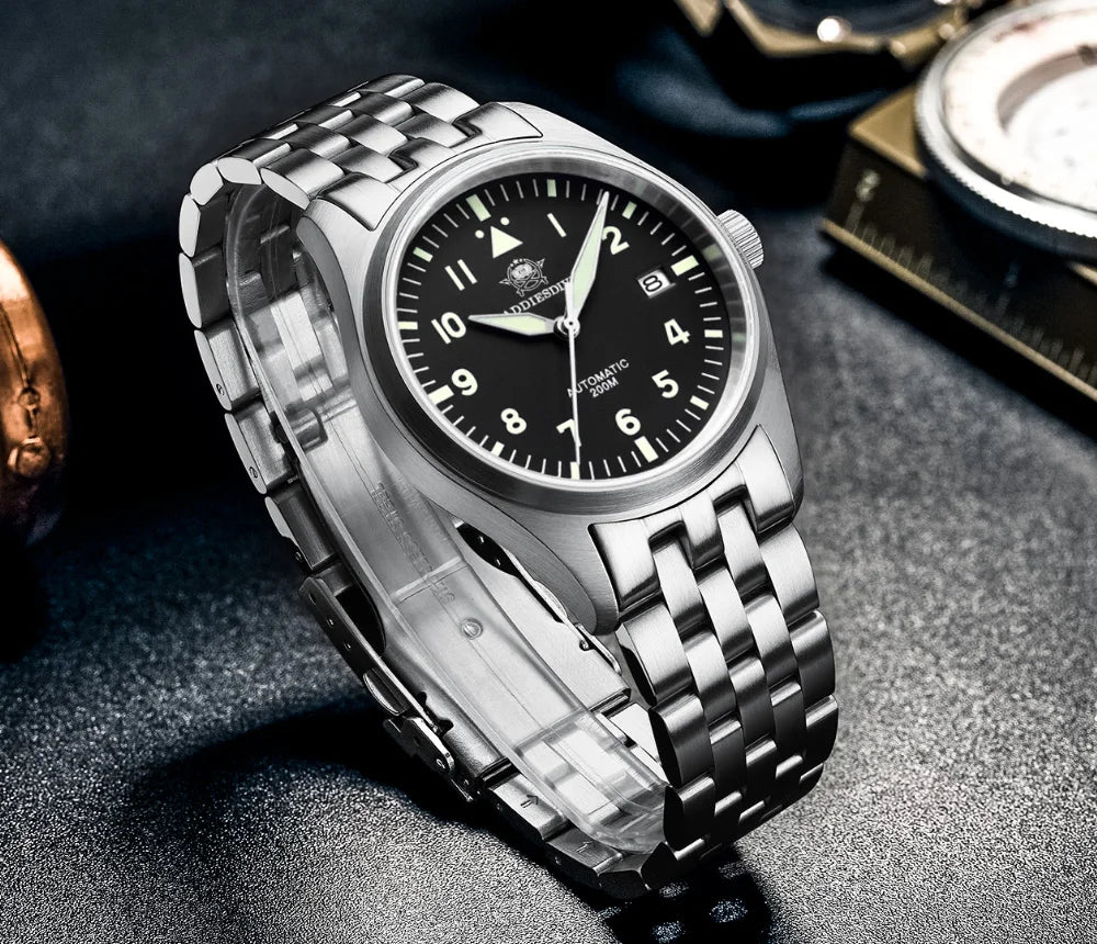 ADDIESDIVE Watches For Men Luxury Business Leisure Automatic Mechanical Men's Watch Fluorescent Waterproof 8215 316L Stainless