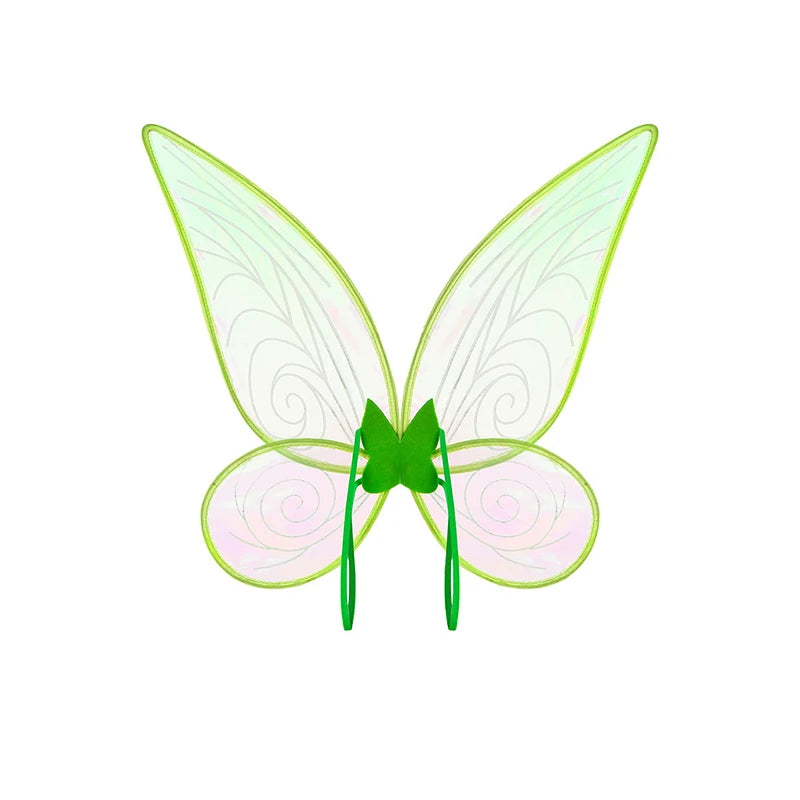 Summer Fancy Girl Green Elf Tinker Bell Backless Dress Christmas Halloween Kids Cosplay Birthday Party Fairy Princess Costumes