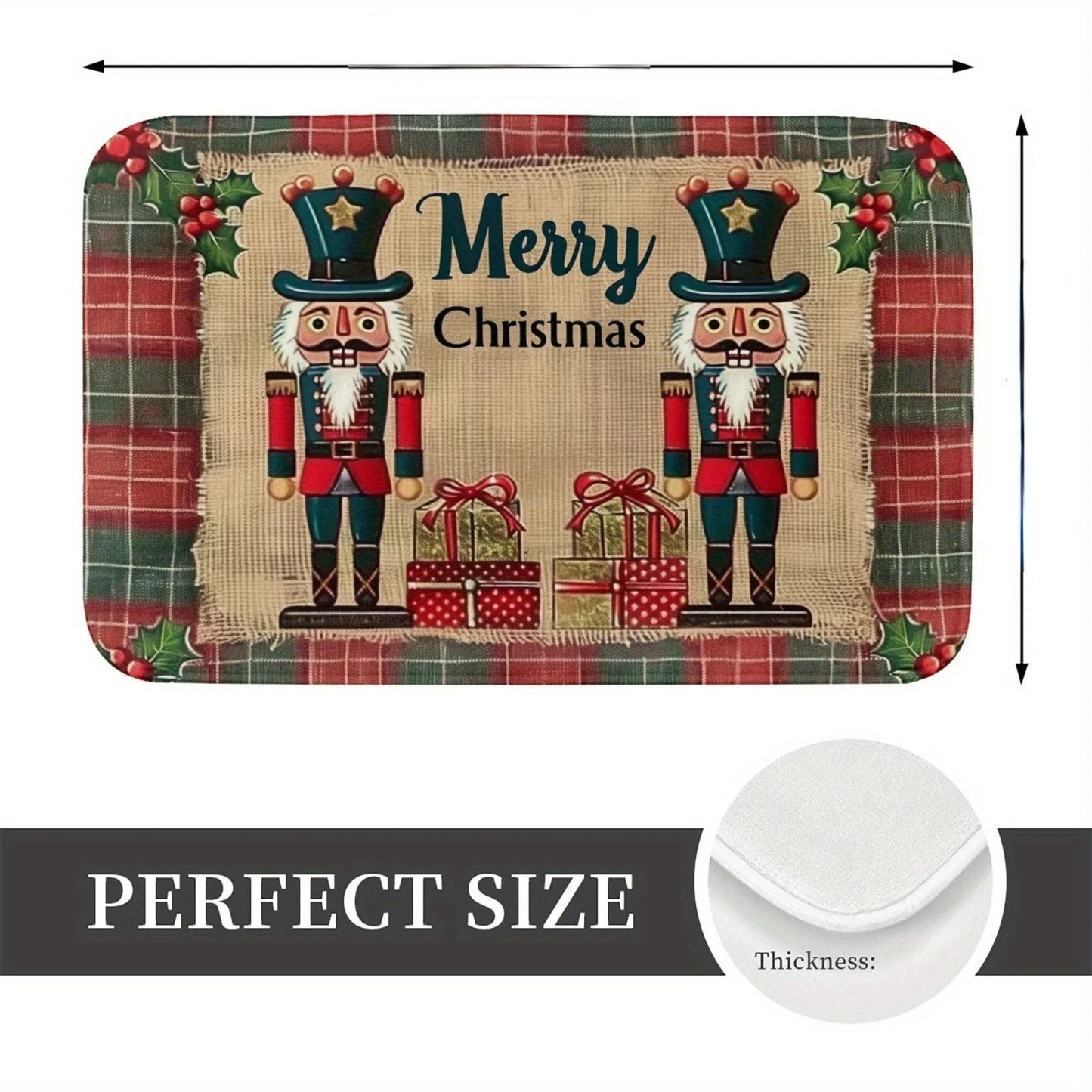Christmas Nutcracker Festive Holiday Design Welcome Door Mats Home Decor Kitchen Hallway Balcony Rugs Christmas Decorations