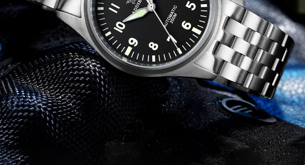 ADDIESDIVE Watches For Men Luxury Business Leisure Automatic Mechanical Men's Watch Fluorescent Waterproof 8215 316L Stainless