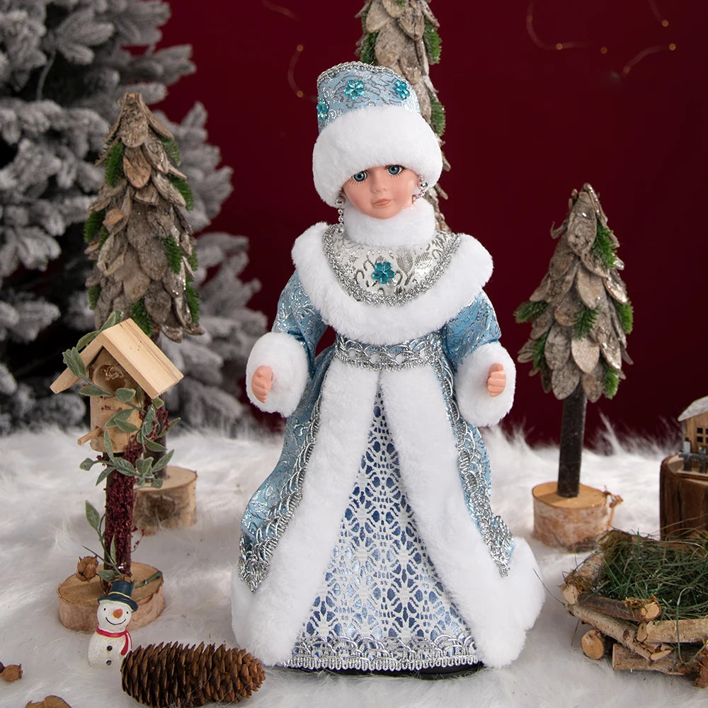 New Year Christmas Santa Claus Doll Figurine For Home Decor Accessories Navidad Tree Ornaments 40/30cm Big Standing Figure 2024