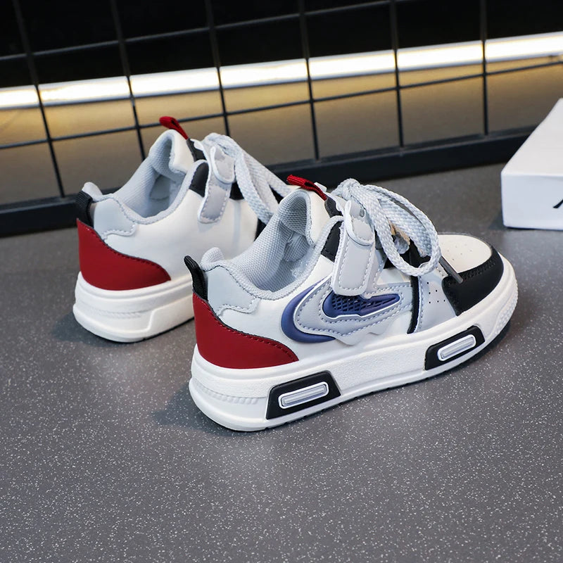 Lightweight Sneakers Breathable Running Shoes for Boys & Girls with Hook-and-loop Fastener Closure school kids basketball shoes