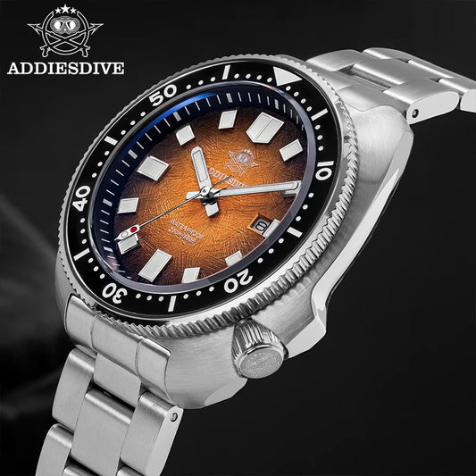 ADDIESDIVE NEW Men's Watches Stainless Steel AR Coating Ceramic Bezel Fashion Quartz Watch 200M Waterproof Diving Watch Sapphire