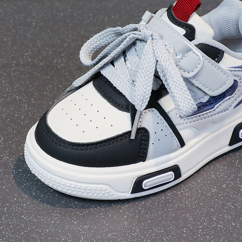 Lightweight Sneakers Breathable Running Shoes for Boys & Girls with Hook-and-loop Fastener Closure school kids basketball shoes