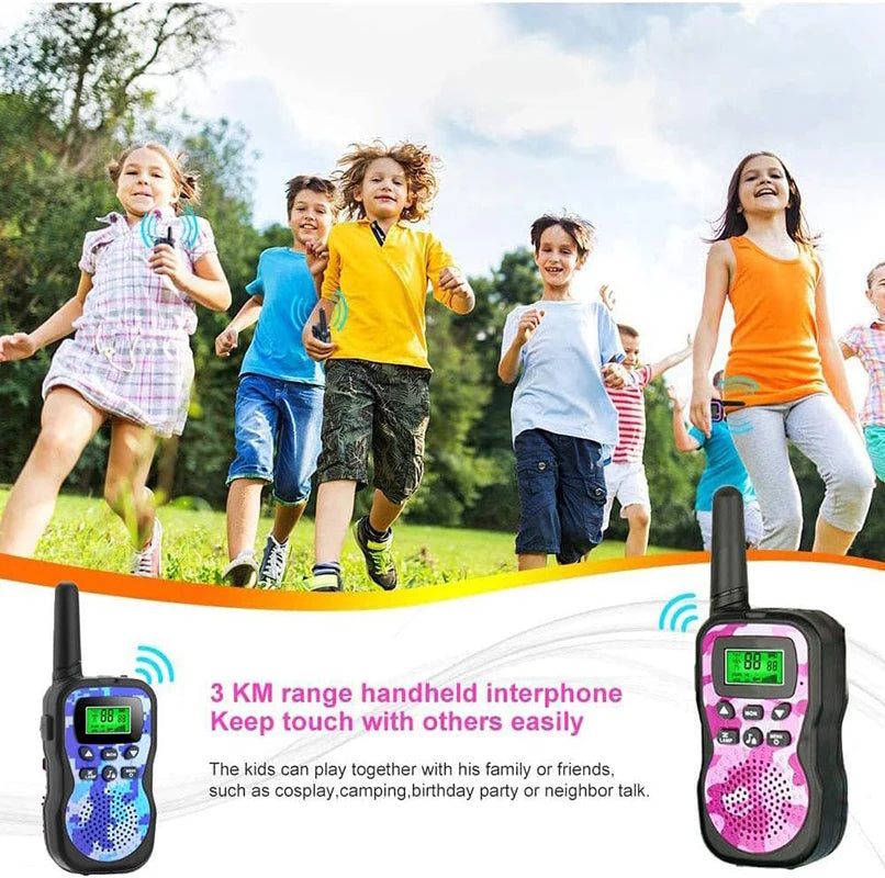 Walkie Talkies for Kids, 22 Channels 2 Way Radio Toy 3 KM Range, Best Christmas Birthday Gifts for 3-12 Year Old Kids to Outside