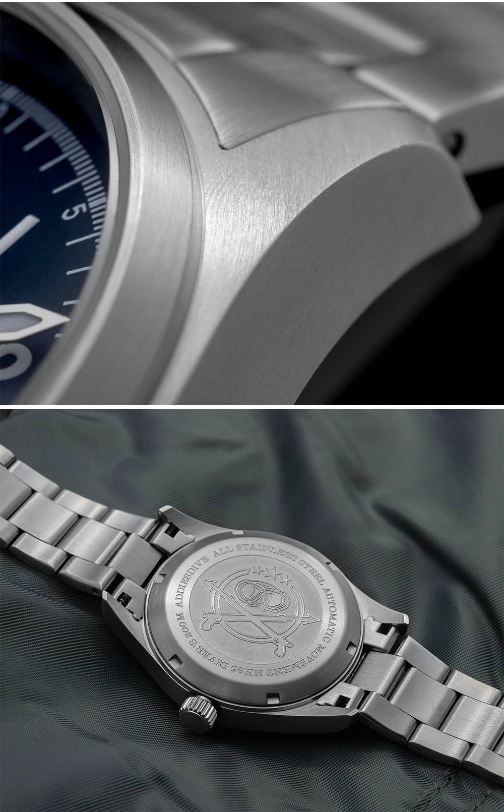 ADDIESDIVE Mechanical Watches New AD2070  Leather Strap BGW9 Super Luminous Sapphire 39mm Watches 20Bar Waterproof Reloj Hombre