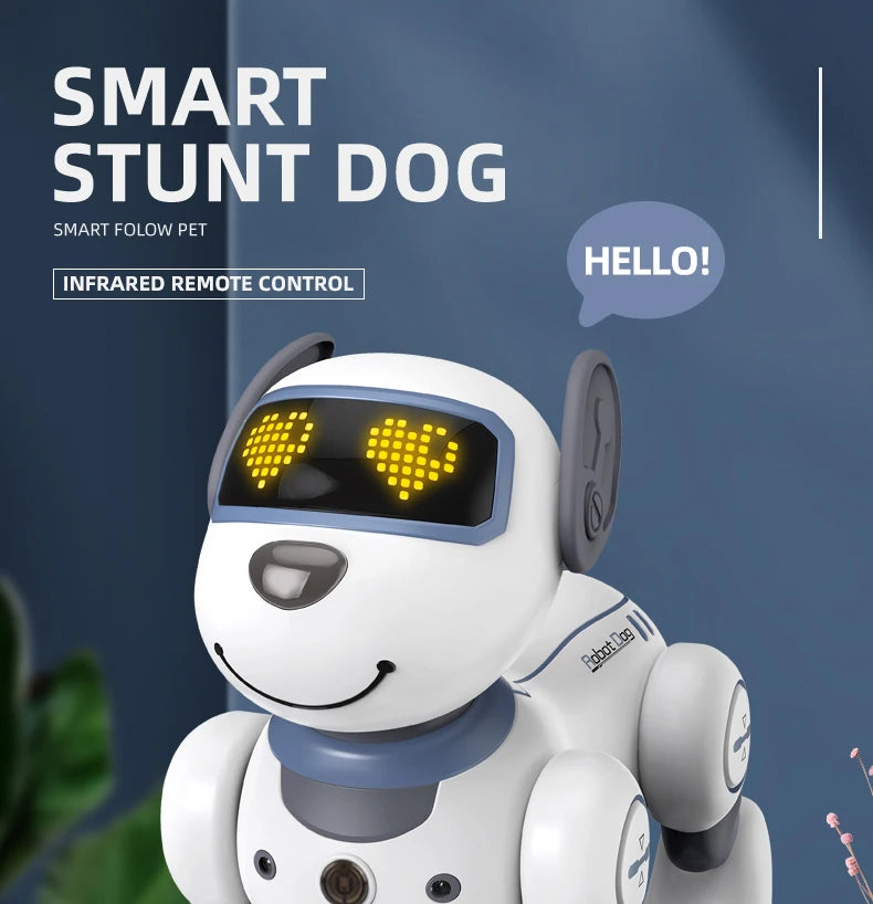 Intelligent Programming RC Robot Stunt Dog Electronic Walking Dancing Puppy Touch Sensing Remote Control Pet Dog Kids Boys Toys