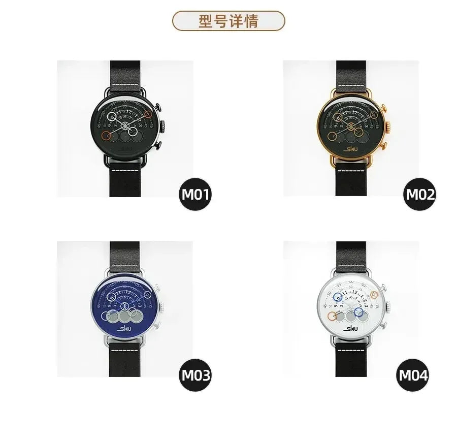 Auténtico reloj de cuarzo alemán SKU Xeric Series para hombre, diseño de personalidad a la moda, luminoso, resistente al agua