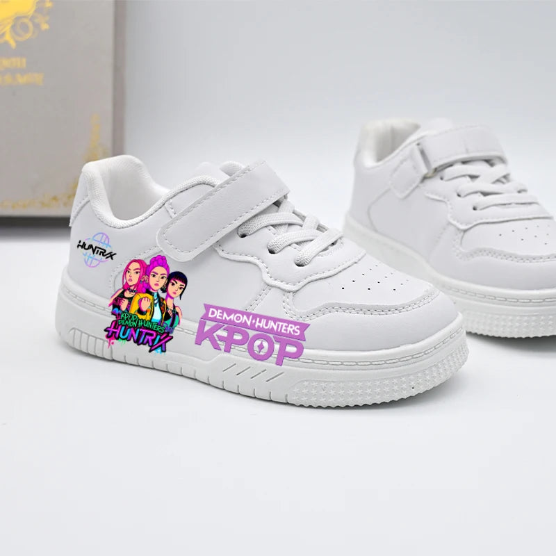 Kids Fashion Casual Shoes Children's New Design KPOP White Sport Shoes Boys Girls Anti-slip Outdoor Breathable Student Sneakers