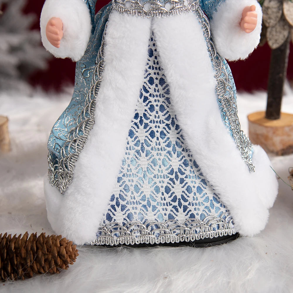 New Year Christmas Santa Claus Doll Figurine For Home Decor Accessories Navidad Tree Ornaments 40/30cm Big Standing Figure 2024