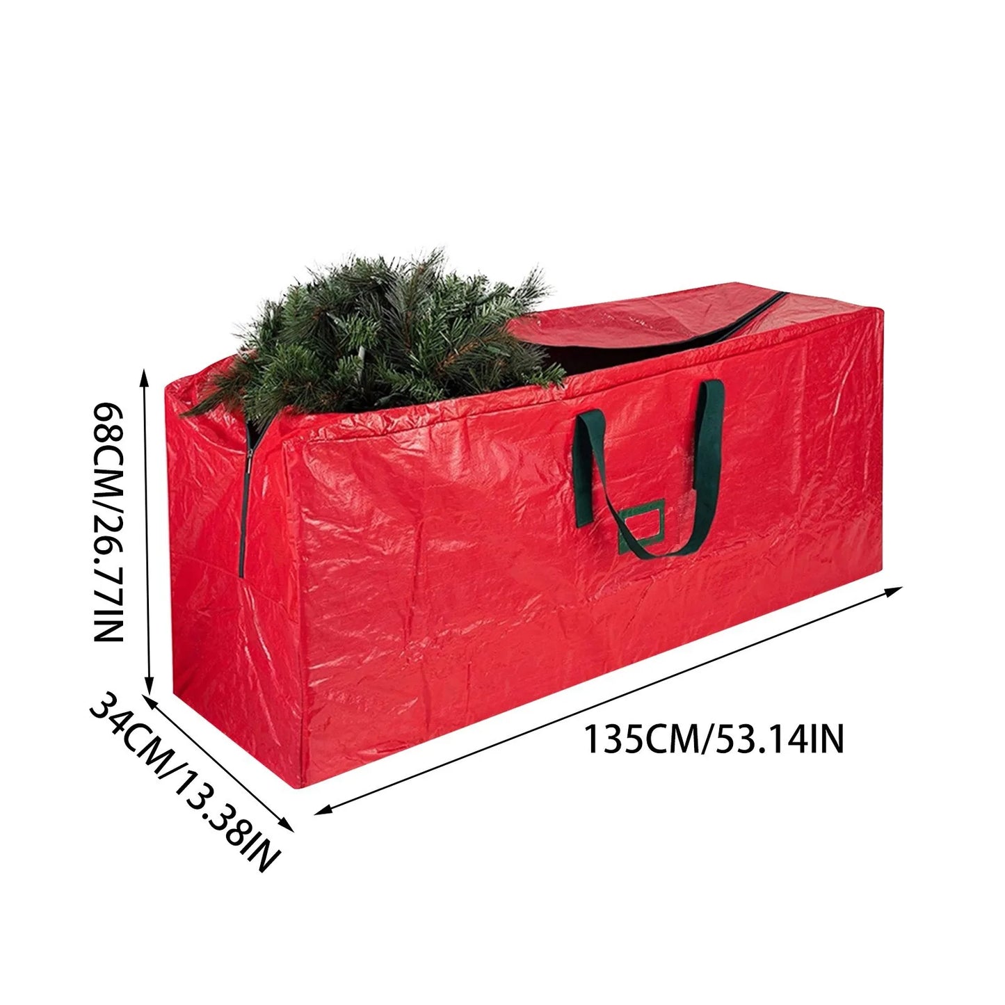 Large Christmas Tree Bag Storage Tub High xmas Tree Decoration Wreath Storage Box Handles Waterproof And Durable Home Organizer