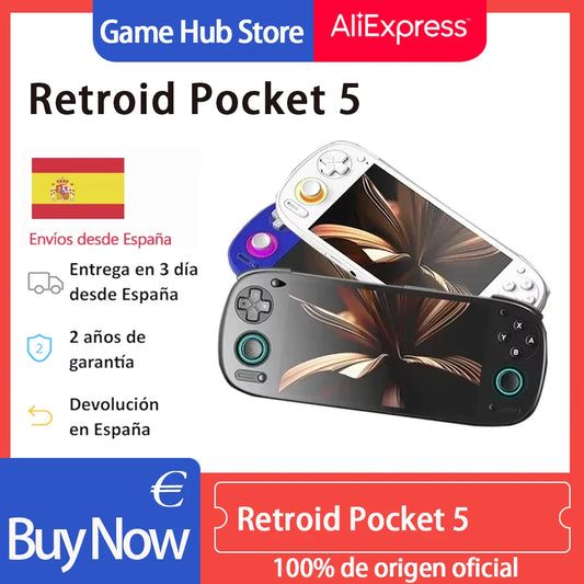 Retro Handheld Game Console Retroid Pocket 5 5.5-inch OLED HD SD865 Display Bluetooth 5.1 Android 5000mAh Battery Toy For Kids